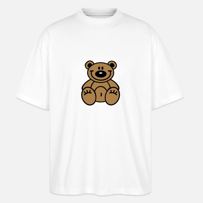 Teddy - Stanley/Stella Oversized Unisex Bio T-Shirt Blaster 2.0 - Weiß