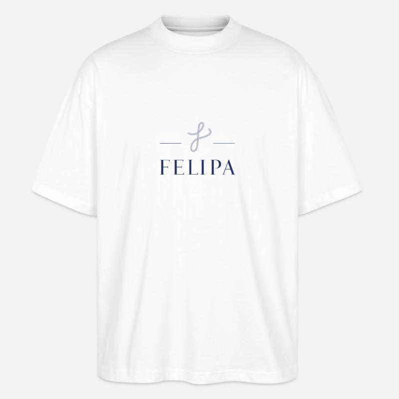 felipa Logo print - Stanley/Stella Oversized Unisex Bio T-Shirt Blaster 2.0 - Weiß