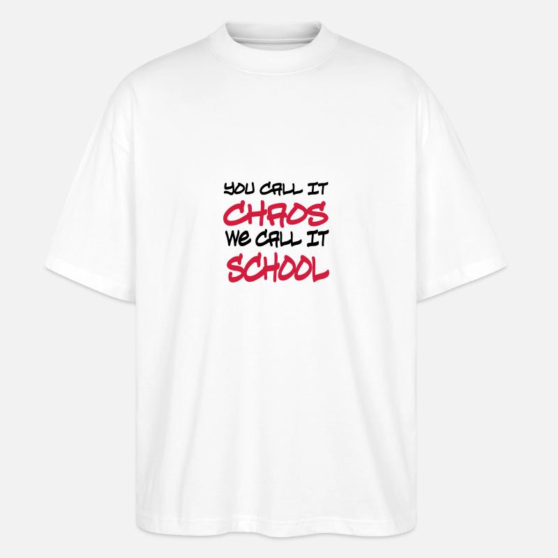 École - T-shirt bio Blaster 2.0 coupe oversize Stanley/Stella Unisexe - blanc