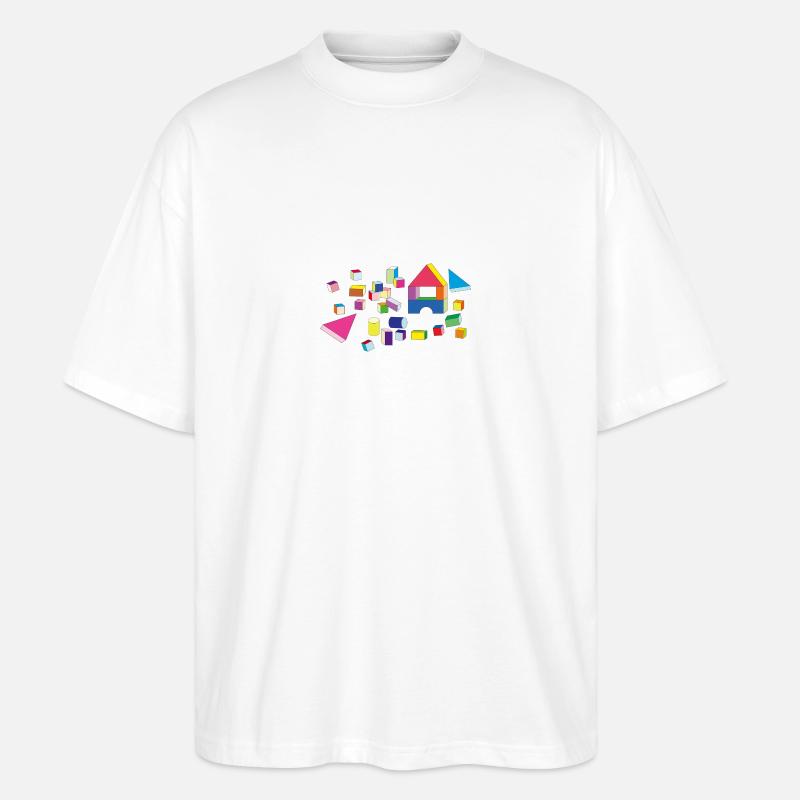 blocs de construction - T-shirt bio Blaster 2.0 coupe oversize Stanley/Stella Unisexe - blanc