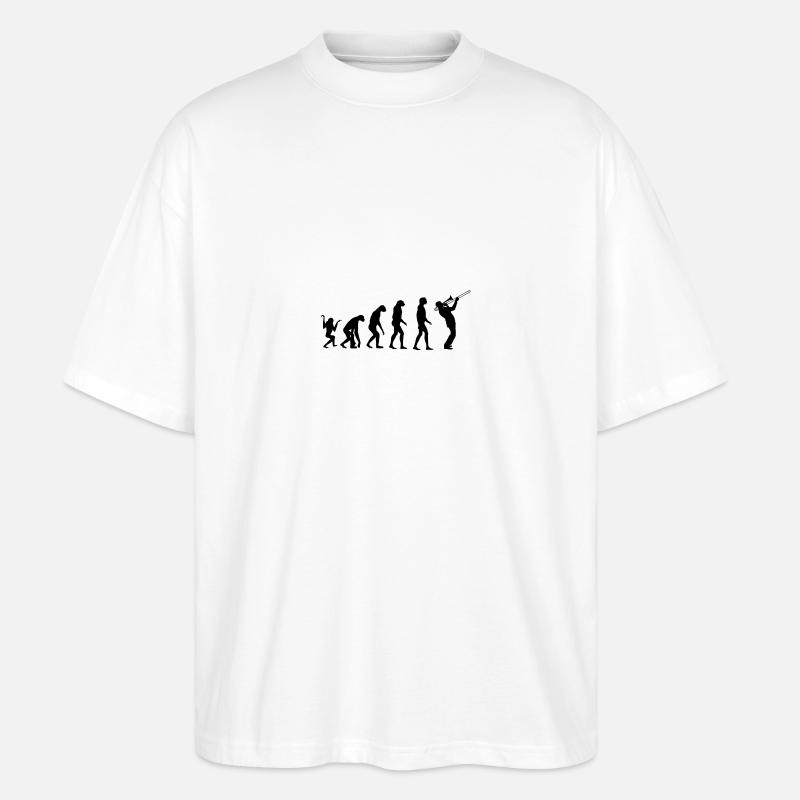 Evolution Posaune - Stanley/Stella Oversized Unisex Bio T-Shirt Blaster 2.0 - Weiß