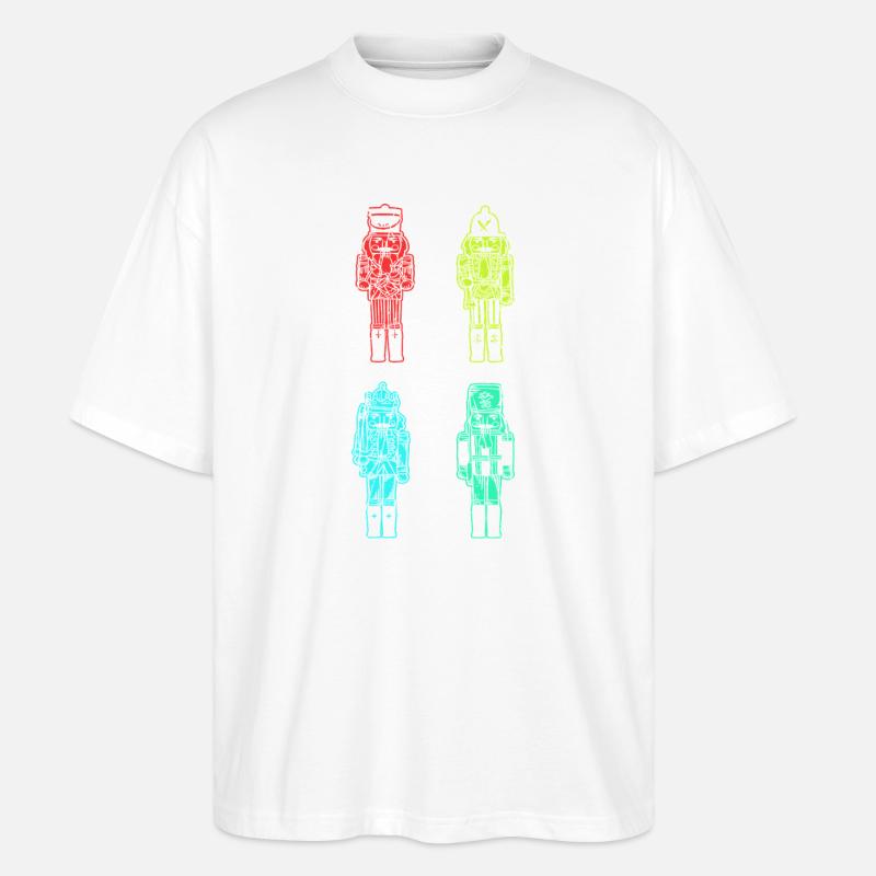 Weihnachtsmann Nussknacker Weihnachten - Stanley/Stella Oversized Unisex Bio T-Shirt Blaster 2.0 - Weiß