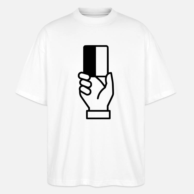 Referee Card Sending-Off Vector - Stanley/Stella Oversized Unisex Organic T-shirt Blaster 2.0 - white