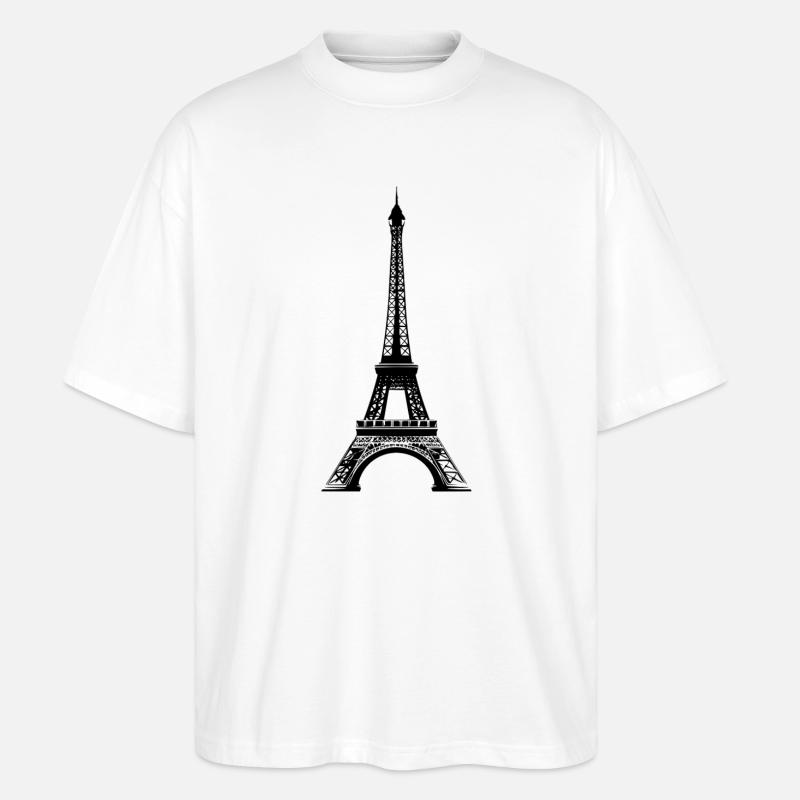 Tour Eiffel - T-shirt bio Blaster 2.0 coupe oversize Stanley/Stella Unisexe - blanc