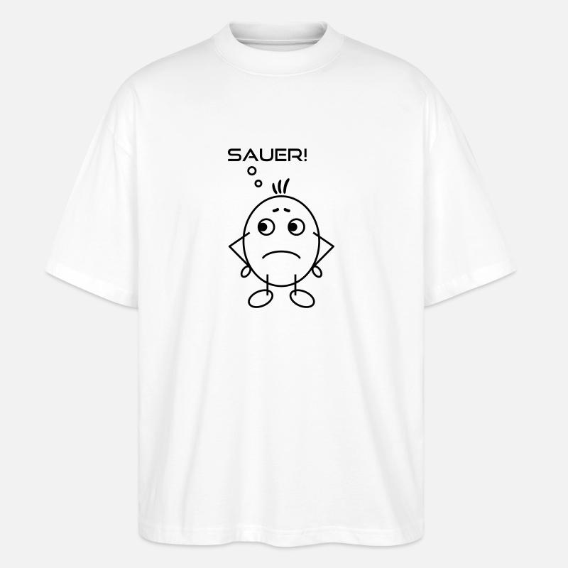 Eierkopf sauer - Stanley/Stella Oversized Unisex Bio T-Shirt Blaster 2.0 - Weiß
