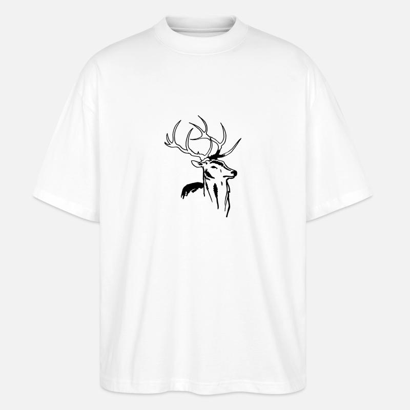 Hirsch - Stanley/Stella Oversized Unisex Bio T-Shirt Blaster 2.0 - Weiß