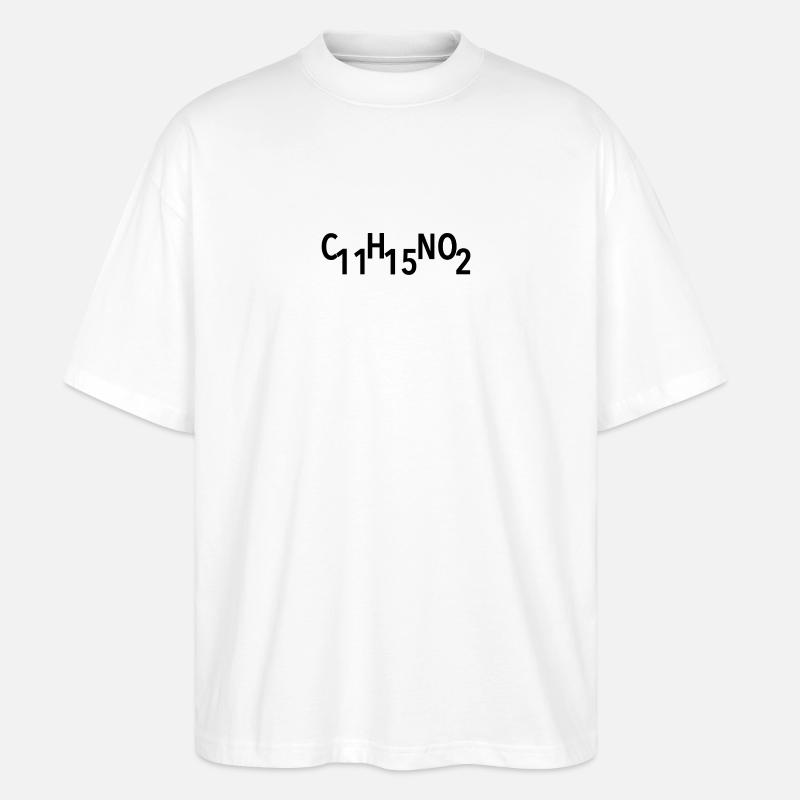 3,4-Methylendioxy-N-methylamphetamin - Stanley/Stella Oversized Unisex Bio T-Shirt Blaster 2.0 - Weiß