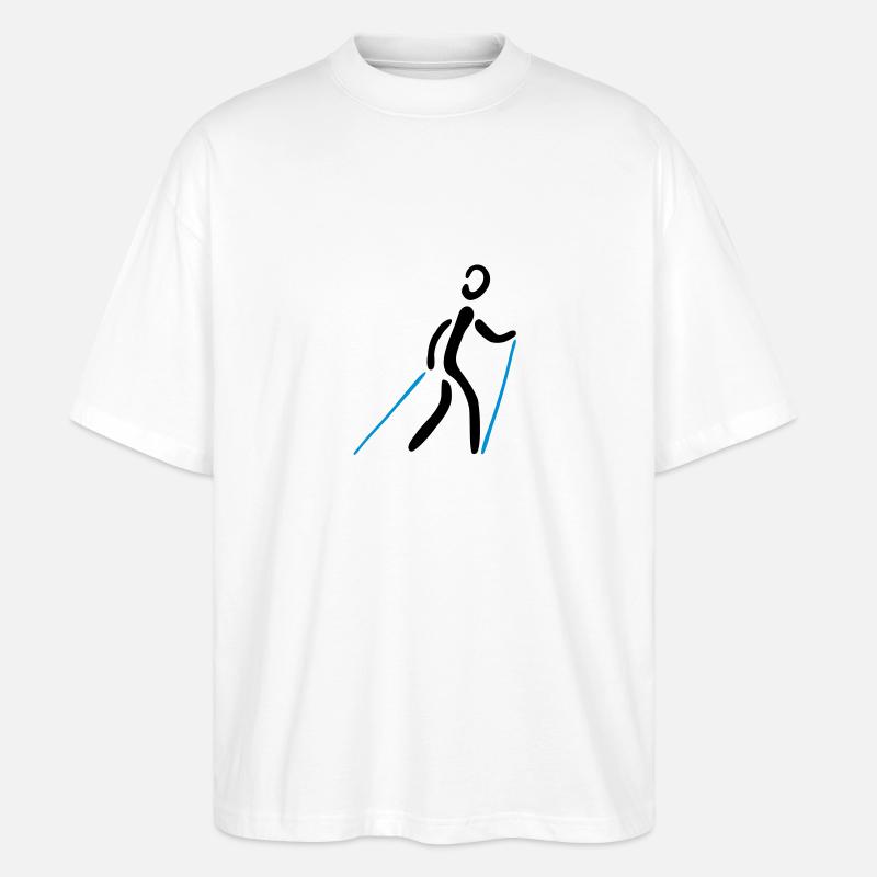 Nordic Walking 2C - Stanley/Stella Oversized Unisex Bio T-Shirt Blaster 2.0 - Weiß