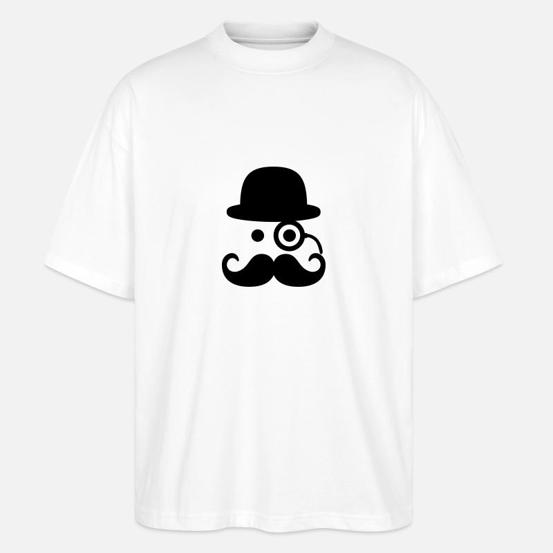 Smiley Mustache - T-shirt bio Blaster 2.0 coupe oversize Stanley/Stella Unisexe - blanc