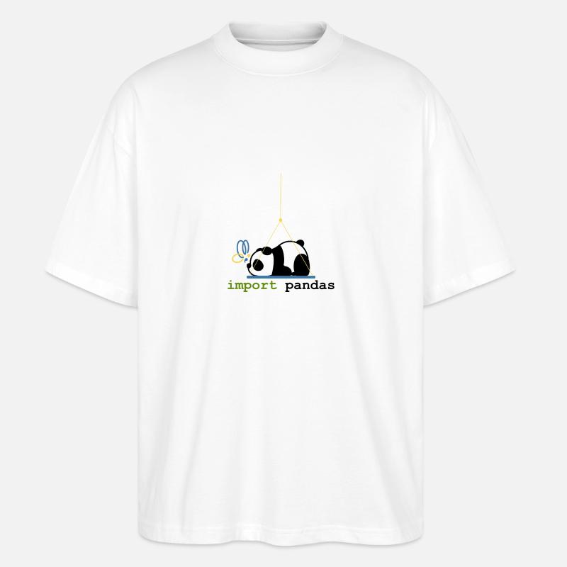 Python-Witze Pandas importieren Programmierung - Stanley/Stella Oversized Unisex Bio T-Shirt Blaster 2.0 - Weiß