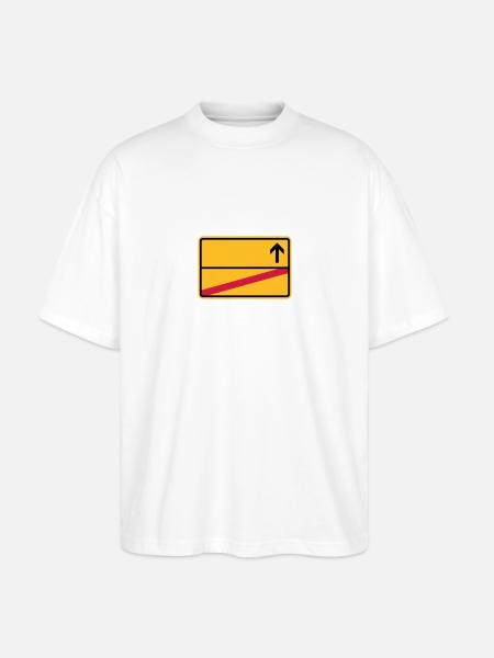Ortsschild - Stanley/Stella Oversized Unisex Bio T-Shirt Blaster 2.0 - Weiß