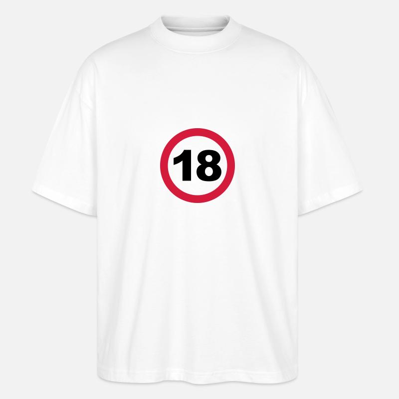 18 Anniversaire - T-shirt bio Blaster 2.0 coupe oversize Stanley/Stella Unisexe - blanc