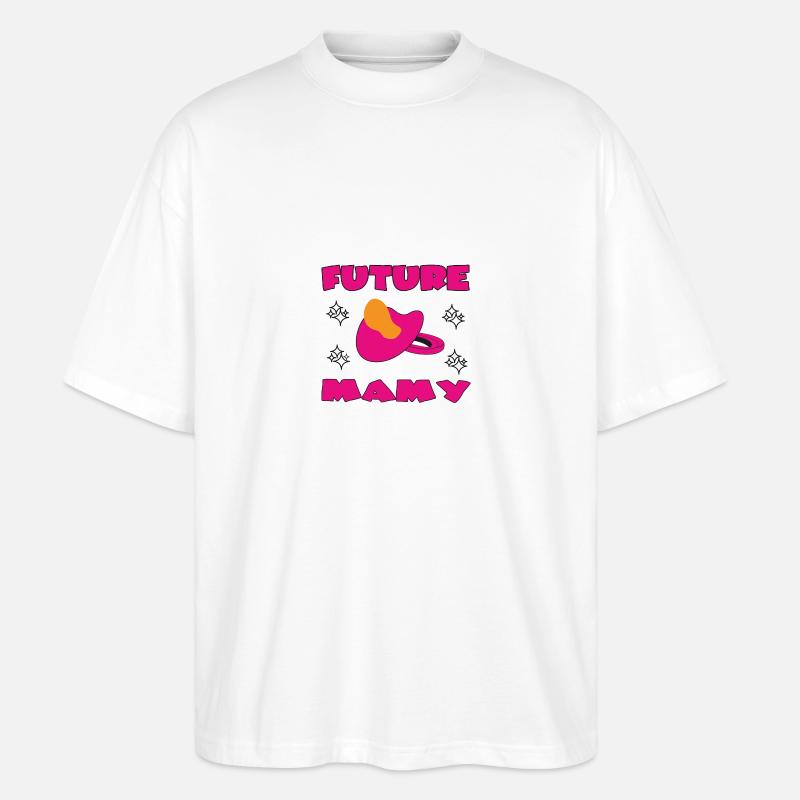 Future mamy - Stanley/Stella Oversized Unisex Bio T-Shirt Blaster 2.0 - Weiß