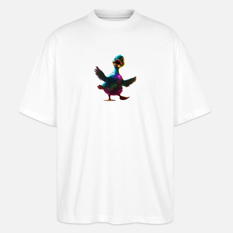 Canard dansant - T-shirt bio Blaster 2.0 coupe oversize Stanley/Stella Unisexe - blanc