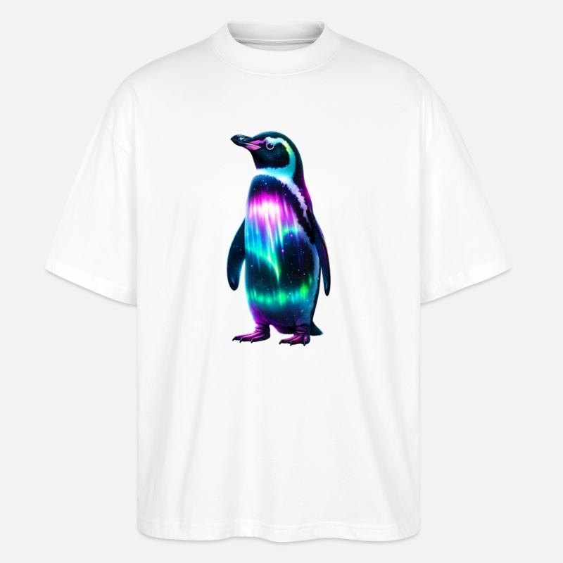 Pinguin - Stanley/Stella Oversized Unisex Bio T-Shirt Blaster 2.0 - Weiß