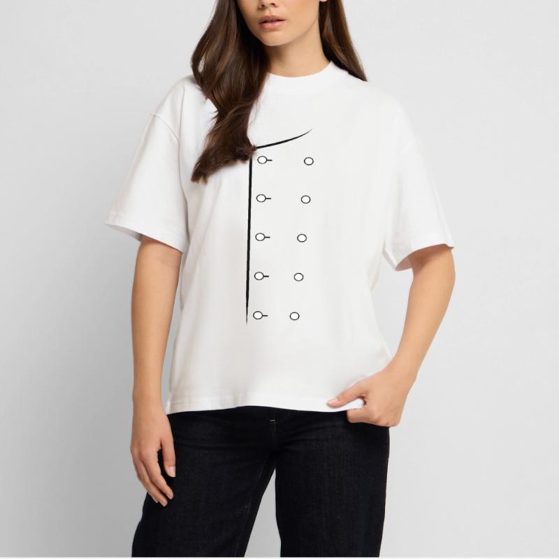 Chef Code Chef Uniform Line Art Chef Jacket Stanley/Stella Oversized Unisex Organic T-shirt Blaster 2.0