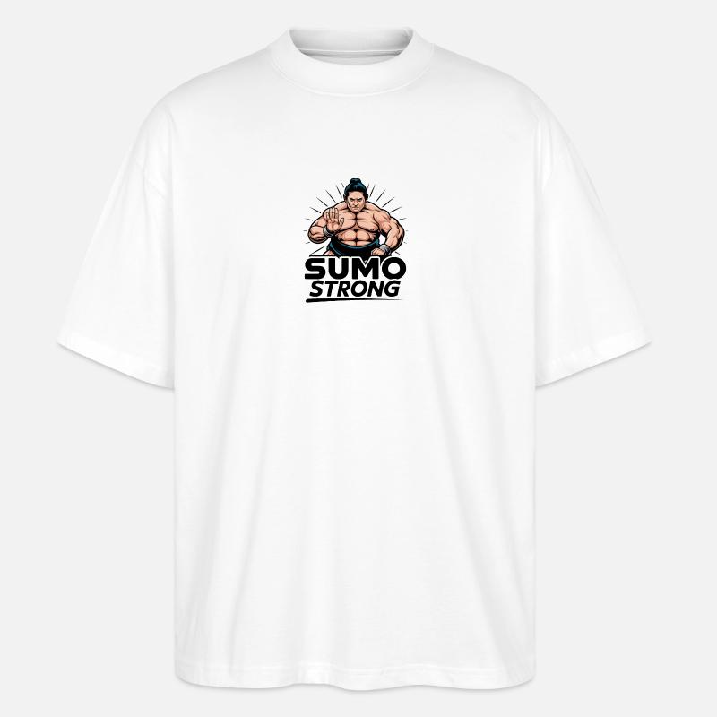 Sumo stark - Stanley/Stella Oversized Unisex Bio T-Shirt Blaster 2.0 - Weiß