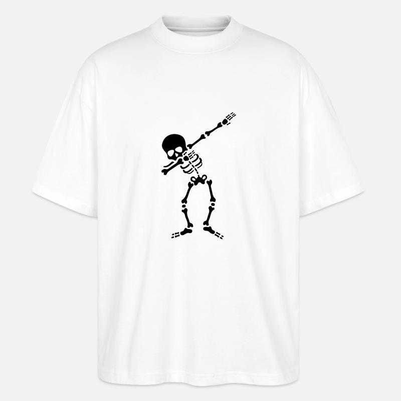 skull dabbing - Stanley/Stella Oversized Unisex Bio T-Shirt Blaster 2.0 - Weiß