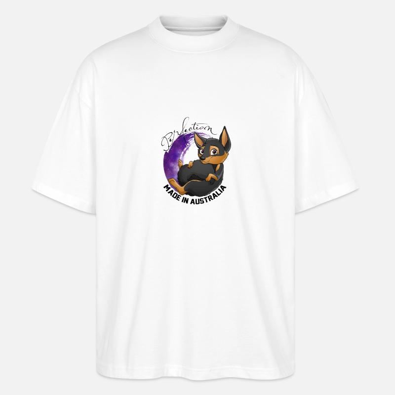 Kelpie Galaxie - Noir Feu - T-shirt bio Blaster 2.0 coupe oversize Stanley/Stella Unisexe - blanc