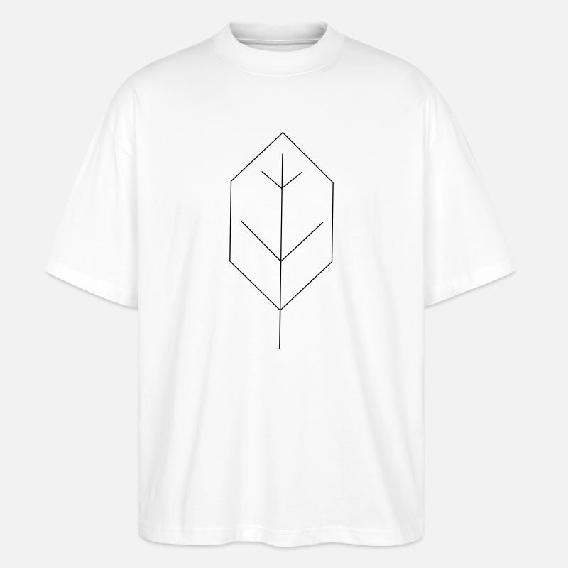 blatt kontur - Stanley/Stella Oversized Unisex Bio T-Shirt Blaster 2.0 - Weiß