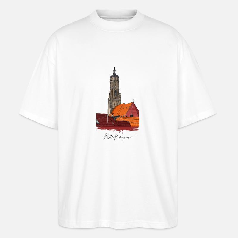 Nördlingen // Daniel // Illustration - Stanley/Stella Oversized Unisex Bio T-Shirt Blaster 2.0 - Weiß