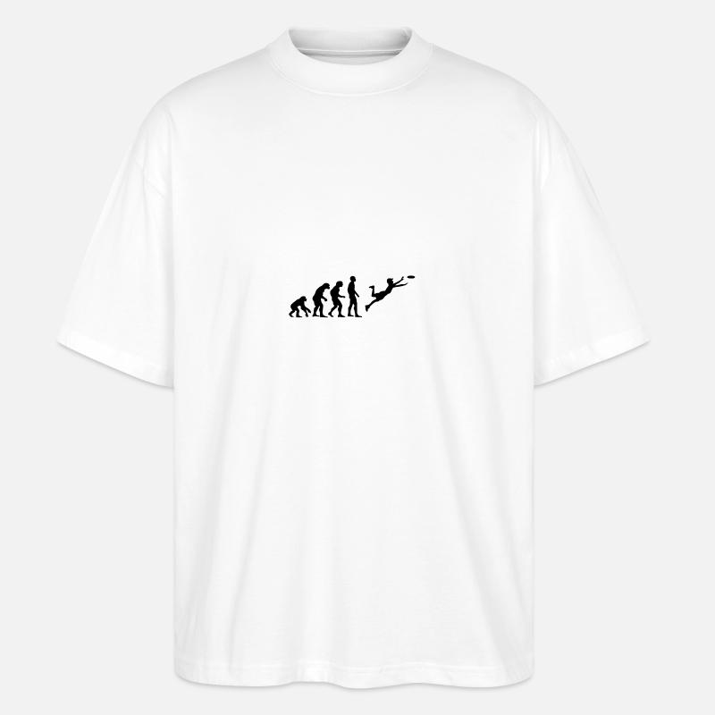 Ultimate Frisbee Evolution - Stanley/Stella Oversized Unisex Bio T-Shirt Blaster 2.0 - Weiß