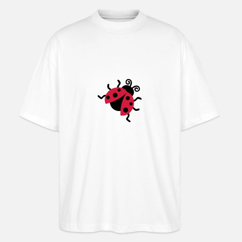 Marienkäfer - Stanley/Stella Oversized Unisex Bio T-Shirt Blaster 2.0 - Weiß