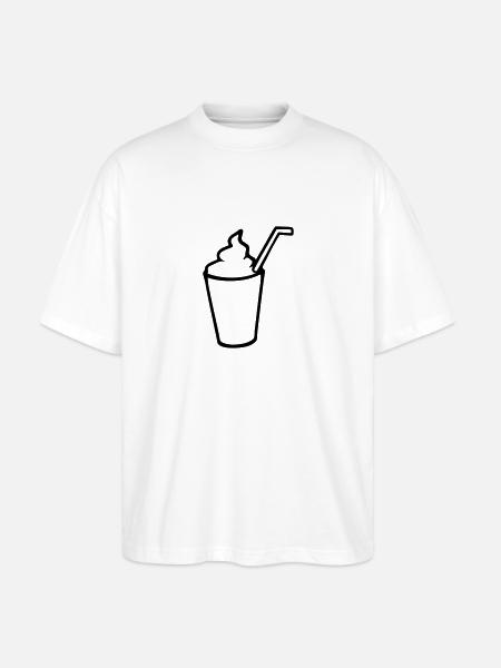 Milchshake - Stanley/Stella Oversized Unisex Bio T-Shirt Blaster 2.0 - Weiß