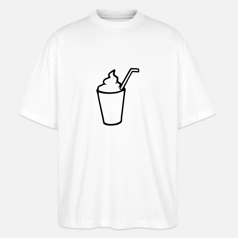 dessert milkshake milkshake ice cream - Stanley/Stella Oversized Unisex Organic T-shirt Blaster 2.0 - white
