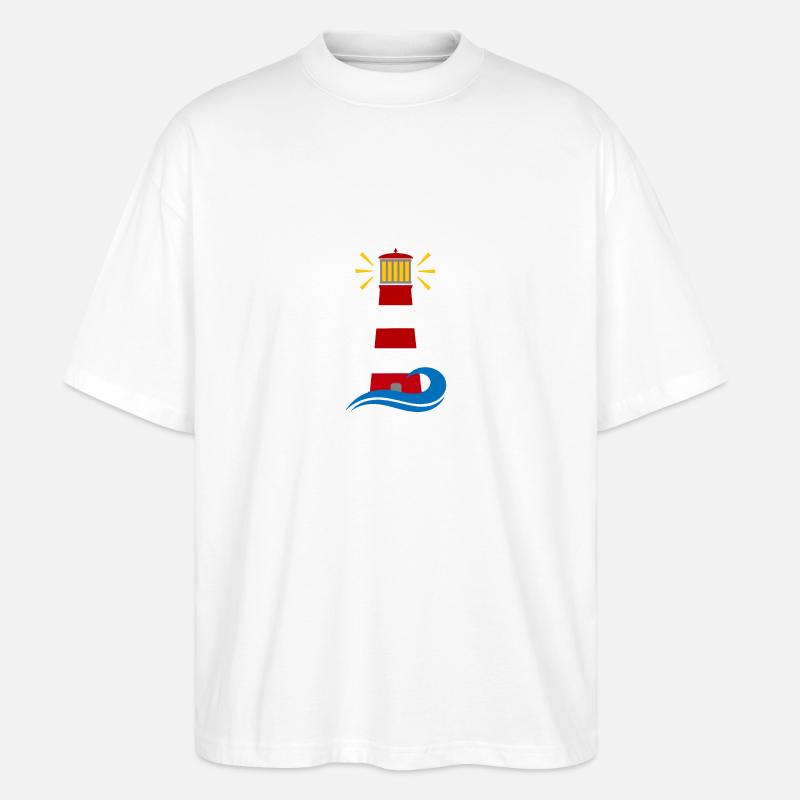Leuchtturm - Stanley/Stella Oversized Unisex Bio T-Shirt Blaster 2.0 - Weiß