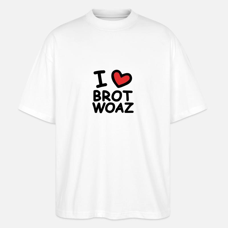I Love Brotwoaz - Stanley/Stella Oversized Unisex Bio T-Shirt Blaster 2.0 - Weiß