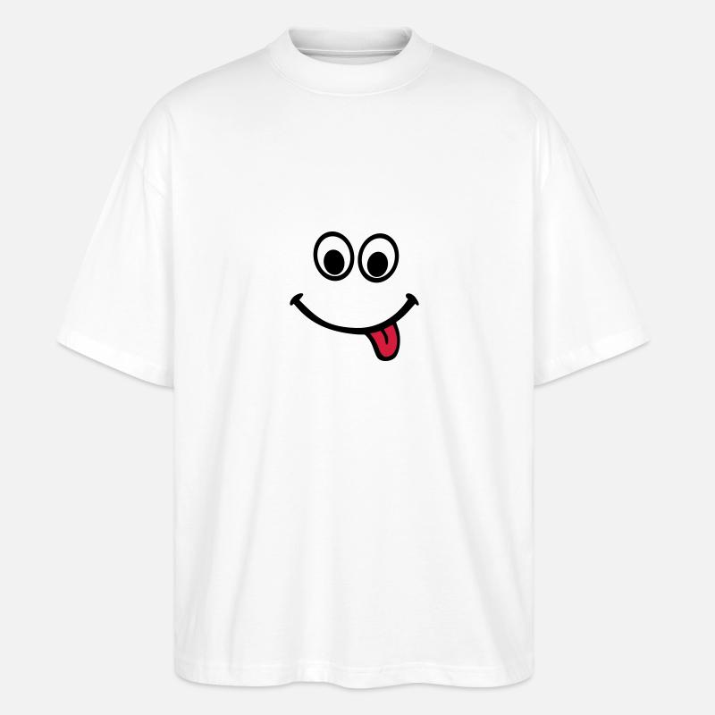 Gesicht - Stanley/Stella Oversized Unisex Bio T-Shirt Blaster 2.0 - Weiß