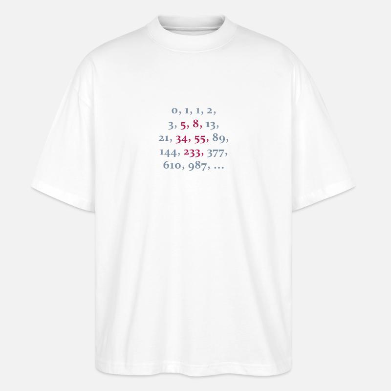fibonacci sequence (2c) - Stanley/Stella Oversized Unisex Bio T-Shirt Blaster 2.0 - Weiß