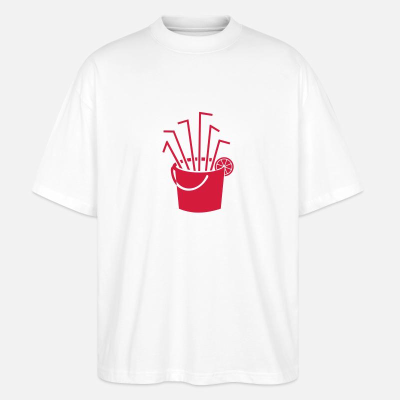 Alkohol - Stanley/Stella Oversized Unisex Bio T-Shirt Blaster 2.0 - Weiß