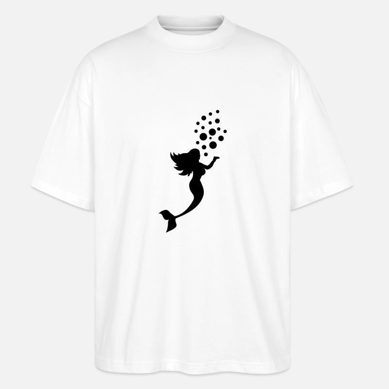 meerjungfrau_silhouette_a1 - T-shirt bio Blaster 2.0 coupe oversize Stanley/Stella Unisexe - blanc