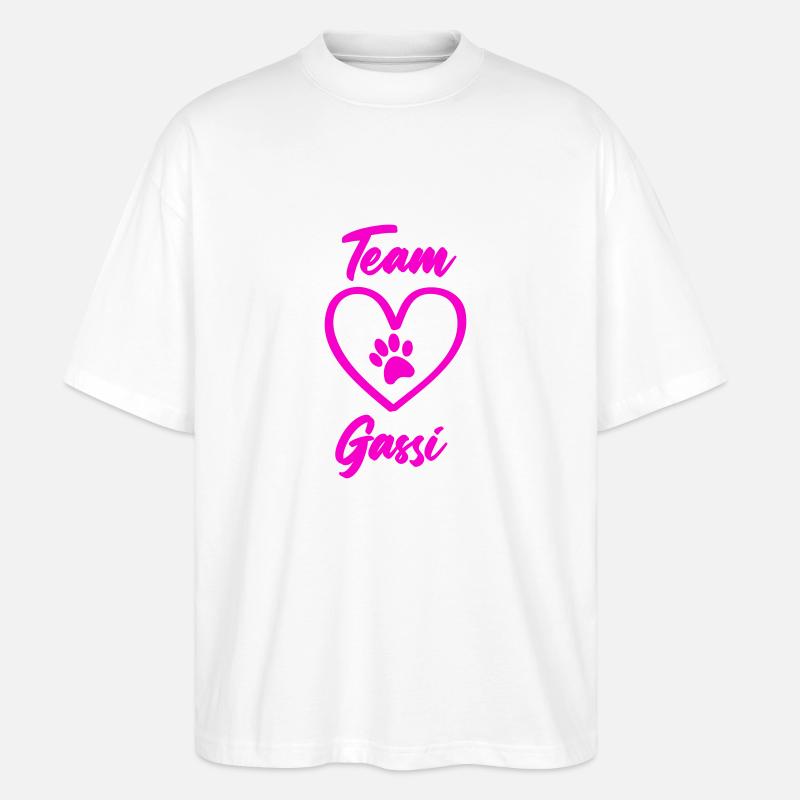 team gassi pfote liebe - Stanley/Stella Oversized Unisex Bio T-Shirt Blaster 2.0 - Weiß