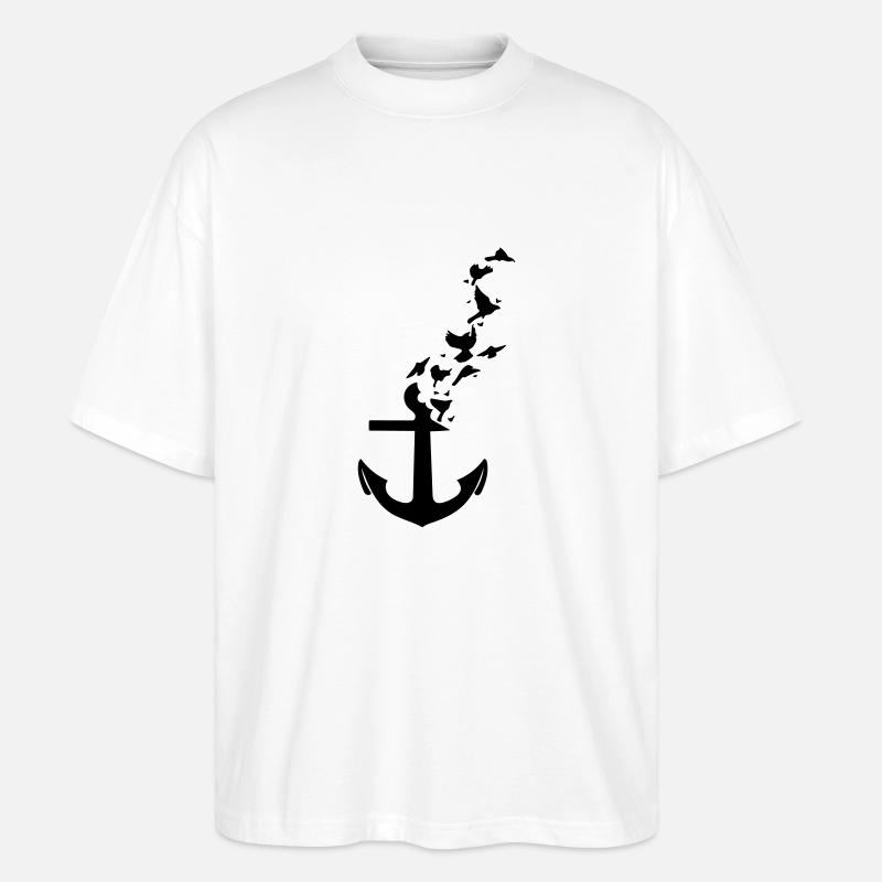 Anker - Stanley/Stella Oversized Unisex Bio T-Shirt Blaster 2.0 - Weiß