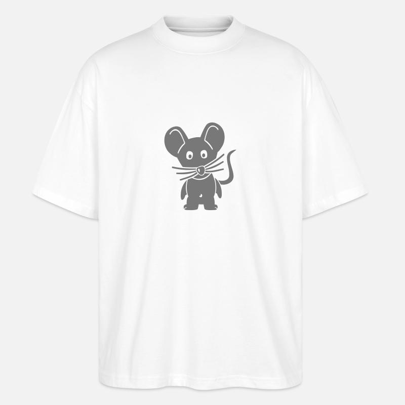 Maus - Stanley/Stella Oversized Unisex Bio T-Shirt Blaster 2.0 - Weiß