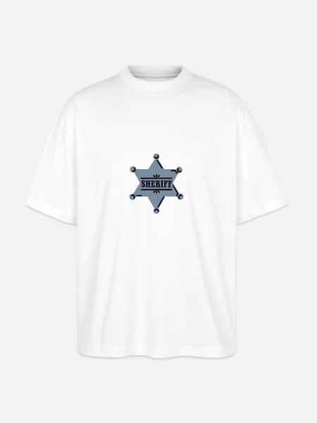 sheriff - T-shirt bio Blaster 2.0 coupe oversize Stanley/Stella Unisexe - blanc