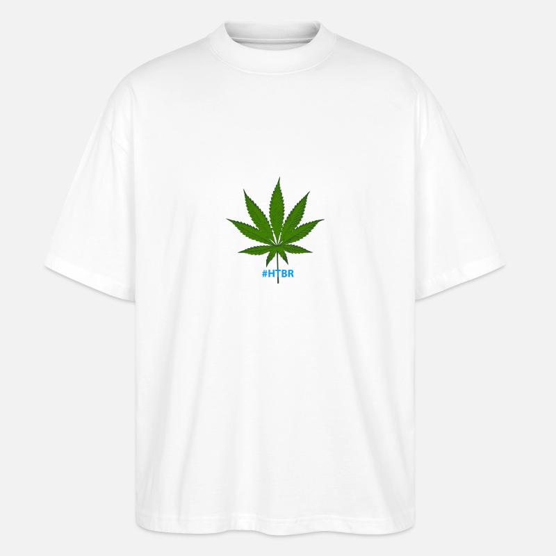 #Weed_HTBR - Stanley/Stella Oversized Unisex Bio T-Shirt Blaster 2.0 - Weiß