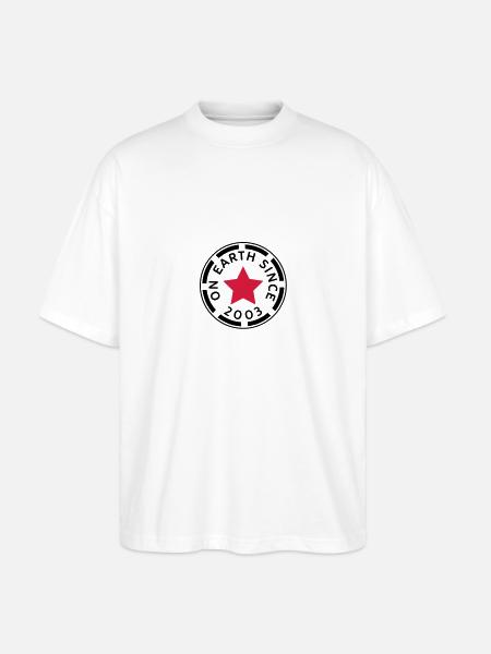 on earth since 2003 (uk) - Stanley/Stella Oversized Unisex Organic T-shirt Blaster 2.0 - white