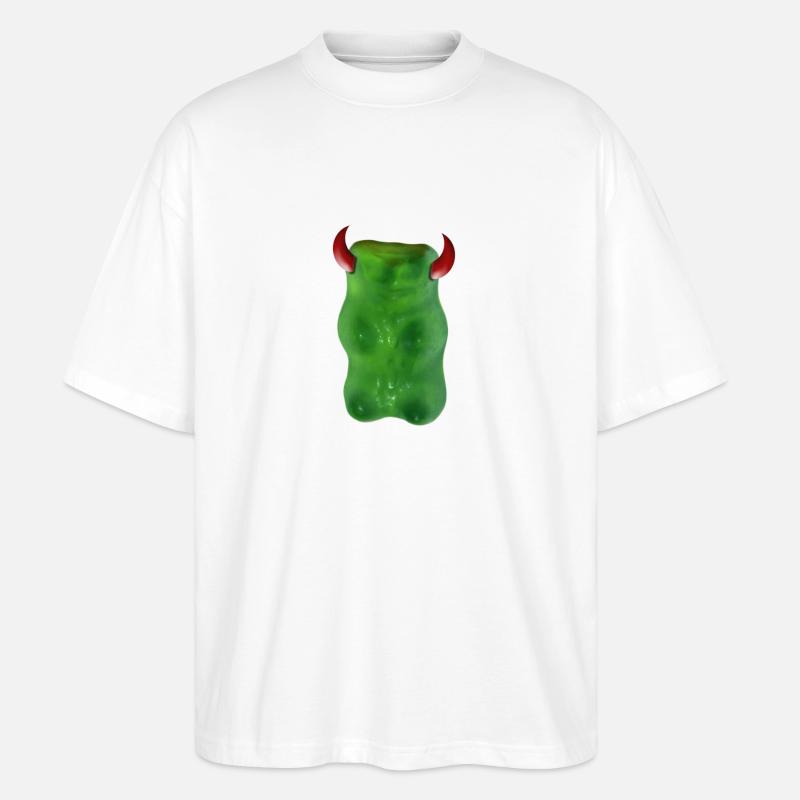 Gummibärchen Devil - Stanley/Stella Oversized Unisex Bio T-Shirt Blaster 2.0 - Weiß