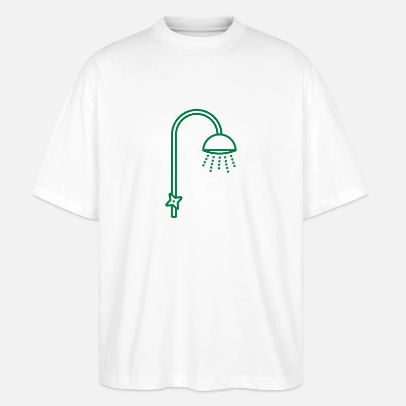 Dusche_d1 - Stanley/Stella Oversized Unisex Bio T-Shirt Blaster 2.0 - Weiß