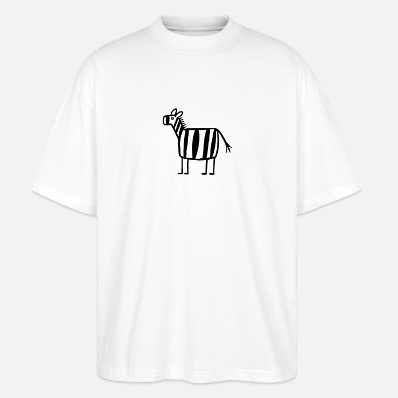 Zebra - Stanley/Stella Oversized Unisex Bio T-Shirt Blaster 2.0 - Weiß