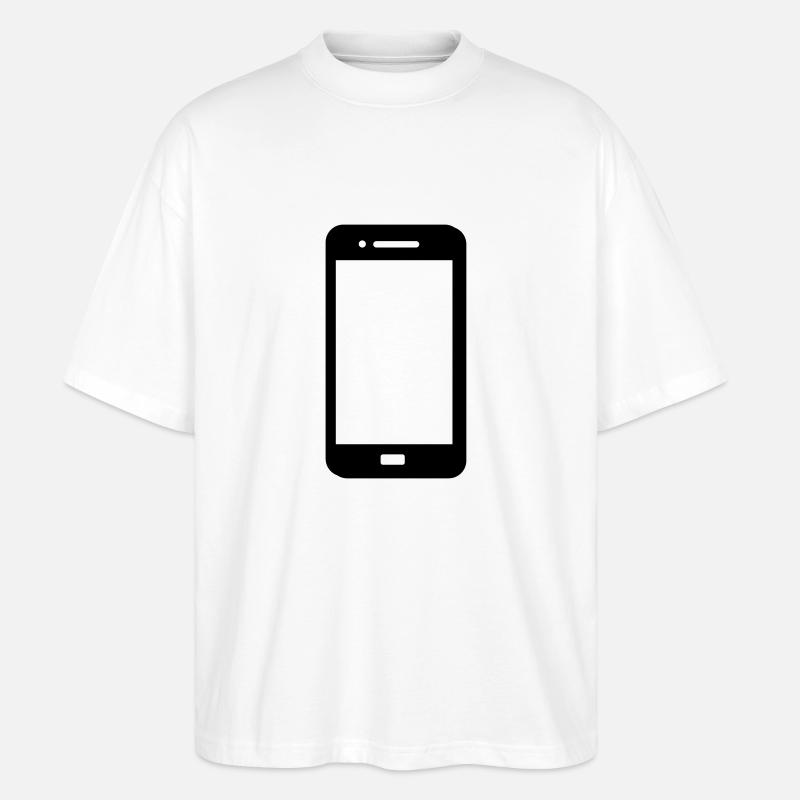 Mobile Phone Vektor - Stanley/Stella Oversized Unisex Bio T-Shirt Blaster 2.0 - Weiß