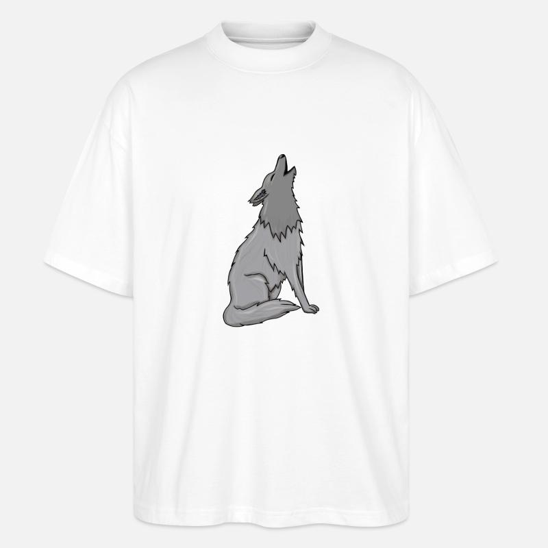 Wolf - Stanley/Stella Oversized Unisex Bio T-Shirt Blaster 2.0 - Weiß