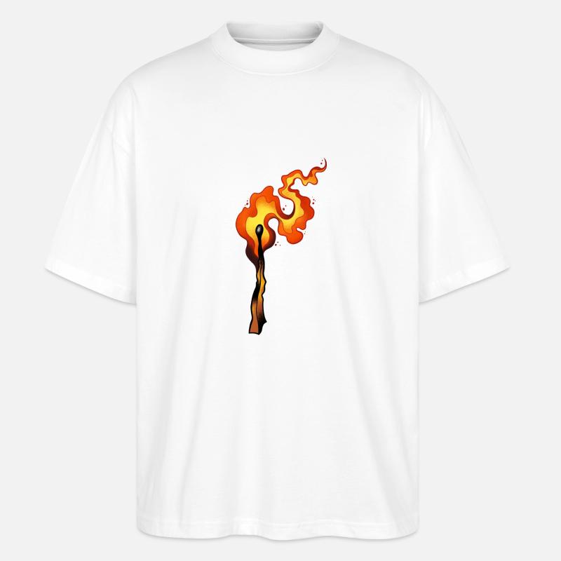 Let it burn - Stanley/Stella Oversized Unisex Bio T-Shirt Blaster 2.0 - Weiß