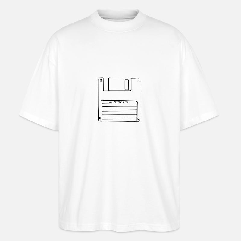 disquette - T-shirt bio Blaster 2.0 coupe oversize Stanley/Stella Unisexe - blanc