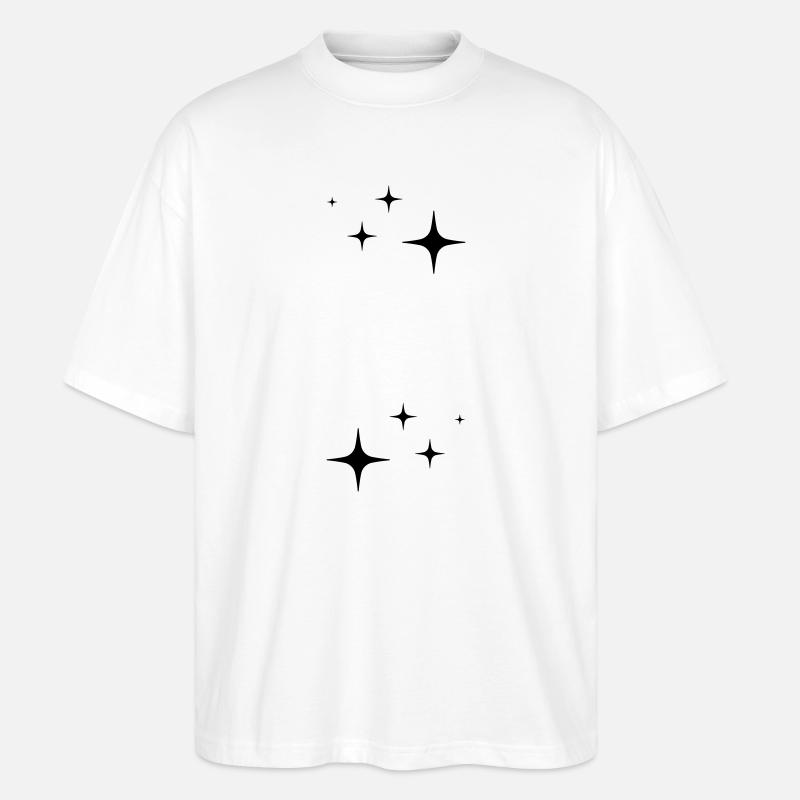 Funkeln Glitzer Sterne - Stanley/Stella Oversized Unisex Bio T-Shirt Blaster 2.0 - Weiß