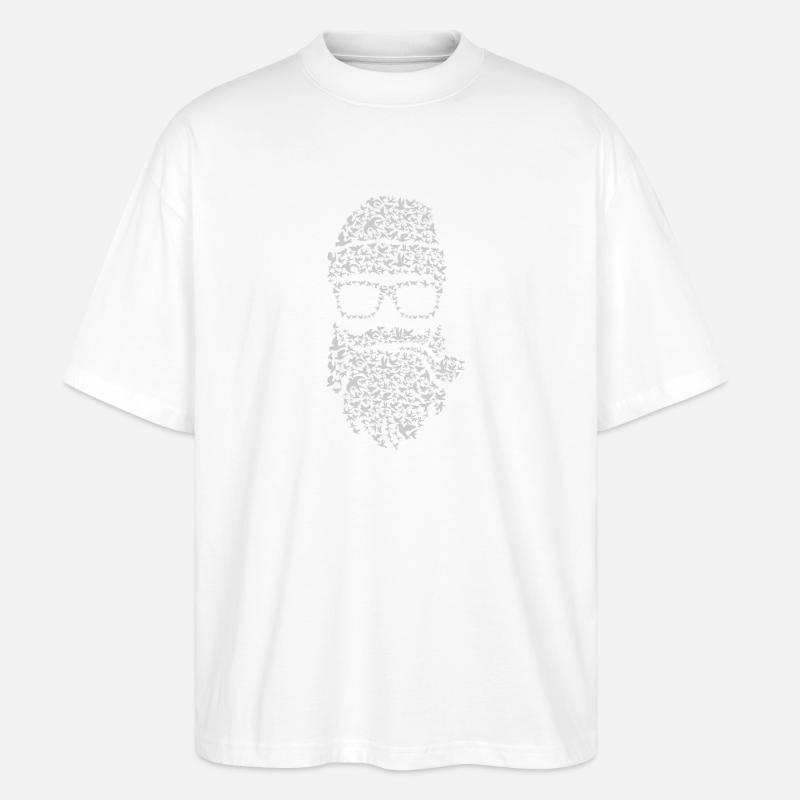 birds beard - Stanley/Stella Oversized Unisex Organic T-shirt Blaster 2.0 - white
